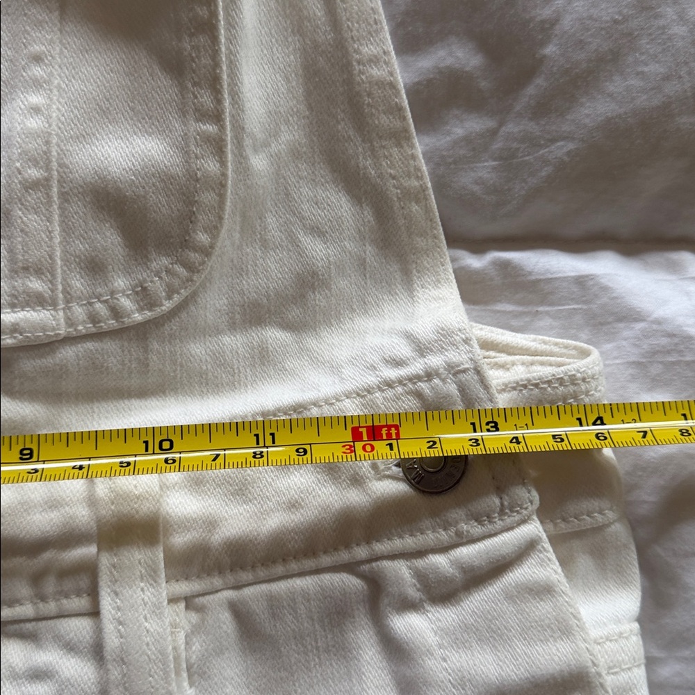 Madewell White Denim Overalls Pant Jeans size small T - Picture 7 of 9
